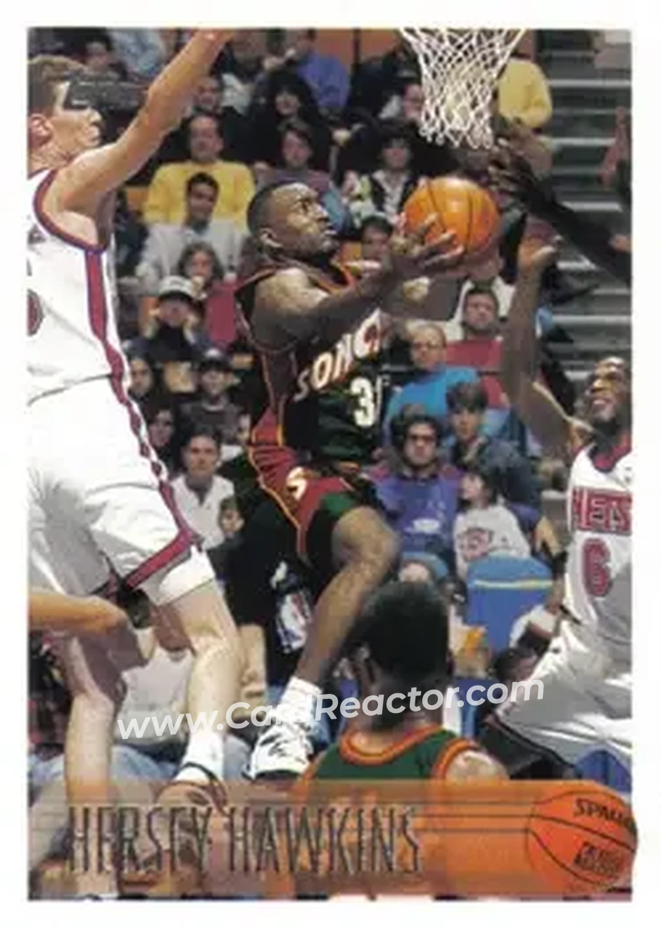 1996-97 Topps #209 - Hersey Hawkins - Seattle SuperSonics - Front 1996-97 Topps #209 - Hersey Hawkins - Seattle SuperSonics - Front
