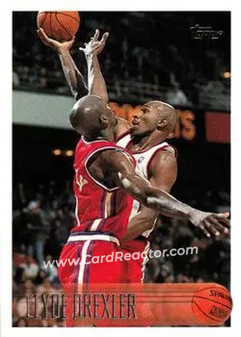 1996-97 Topps #192 - Clyde Drexler - Houston Rockets - Front 1996-97 Topps #192 - Clyde Drexler - Houston Rockets - Front