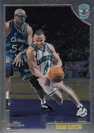 1998-99 Topps Chrome #215 - David Wesley - Charlotte Hornets