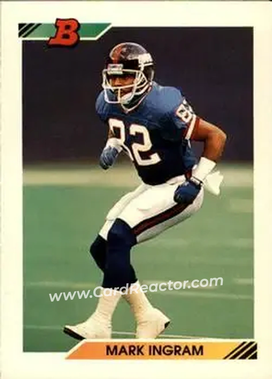 1992 Bowman #476 - Mark Ingram - New York Giants - Front