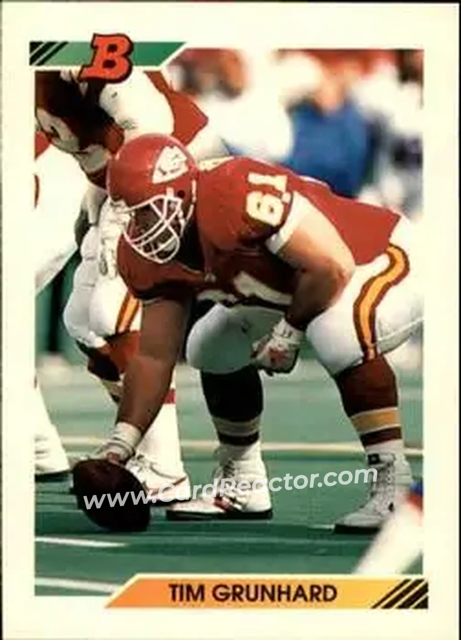 1992 Bowman #477 - Tim Grunhard - Kansas City Chiefs - Front