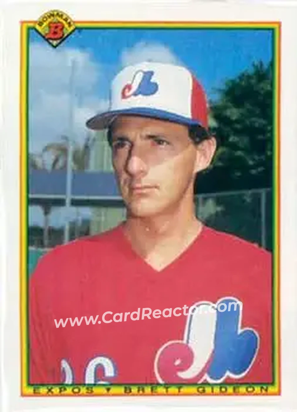 1990 Bowman #105 - Brett Gideon - Montreal Expos - Front