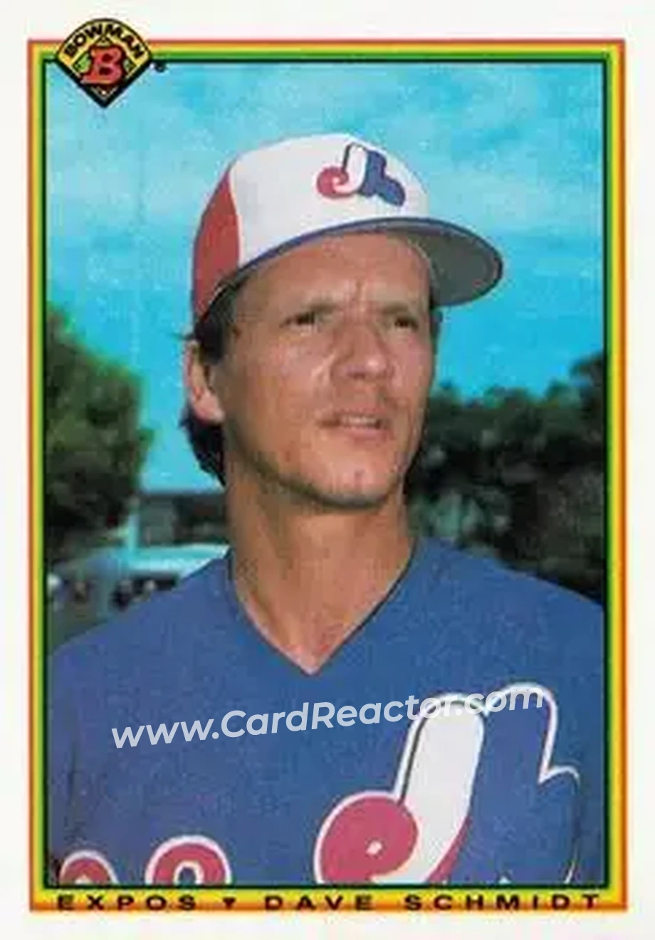 1990 Bowman #110 - Dave Schmidt - Montreal Expos - Front
