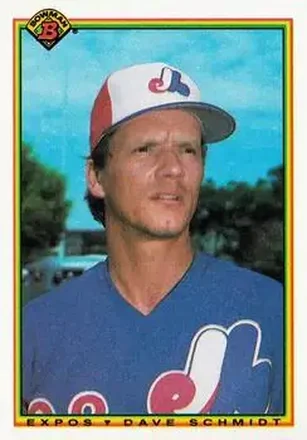 1990 Bowman #110 - Dave Schmidt - Montreal Expos 1990 Bowman #110 - Dave Schmidt - Montreal Expos