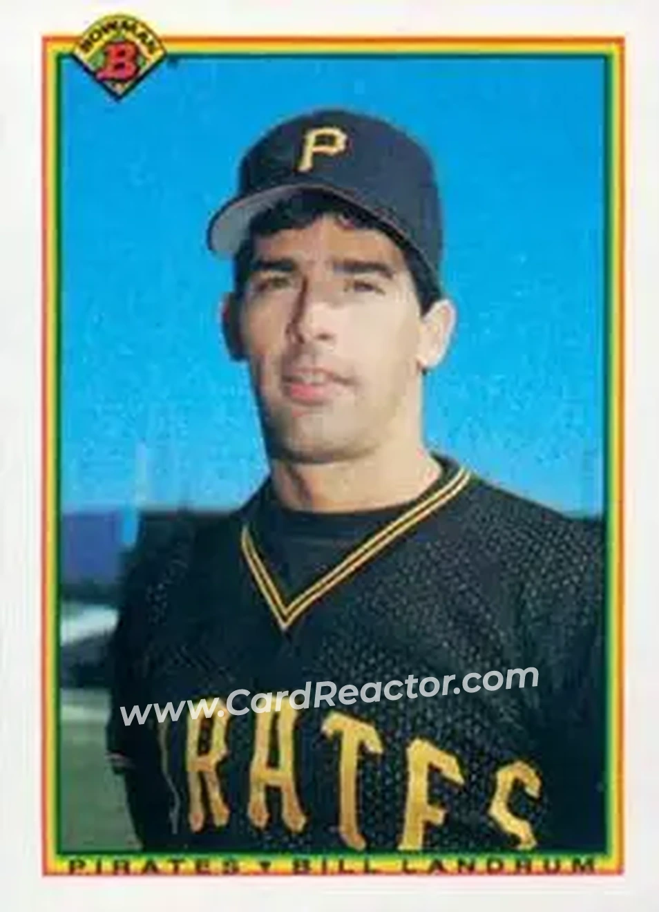 1990 Bowman #166 - Bill Landrum - Pittsburgh Pirates - Front
