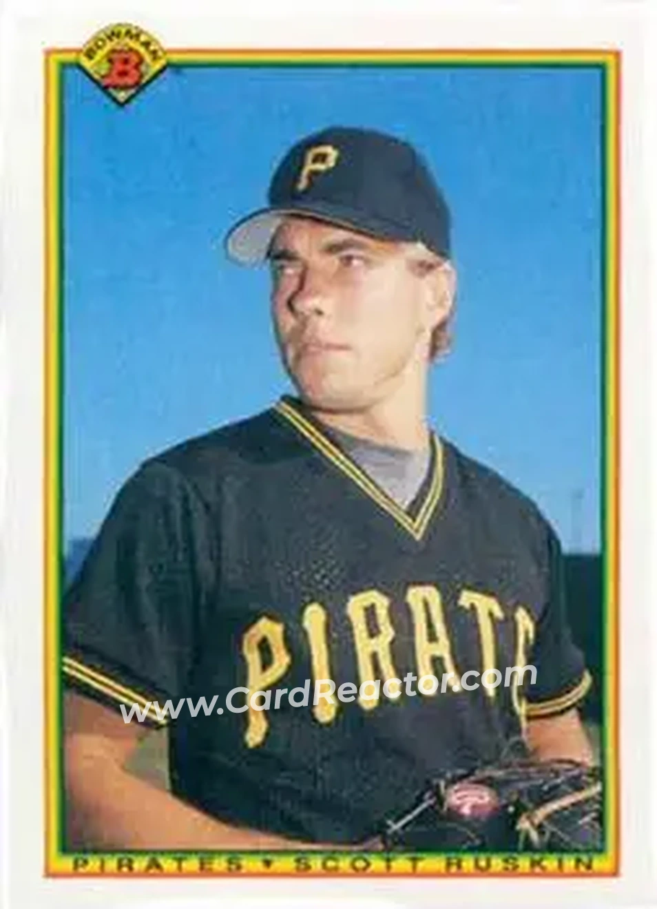 1990 Bowman #167 - Scott Ruskin - Pittsburgh Pirates - Front 1990 Bowman #167 - Scott Ruskin - Pittsburgh Pirates - Front