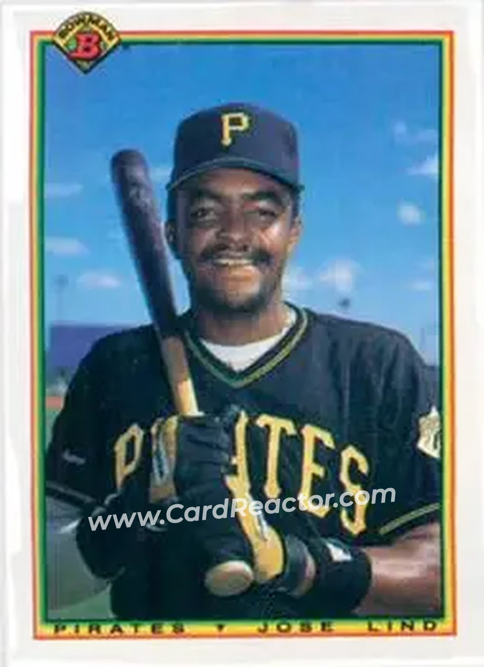 1990 Bowman #170 - Jose Lind - Pittsburgh Pirates - Front