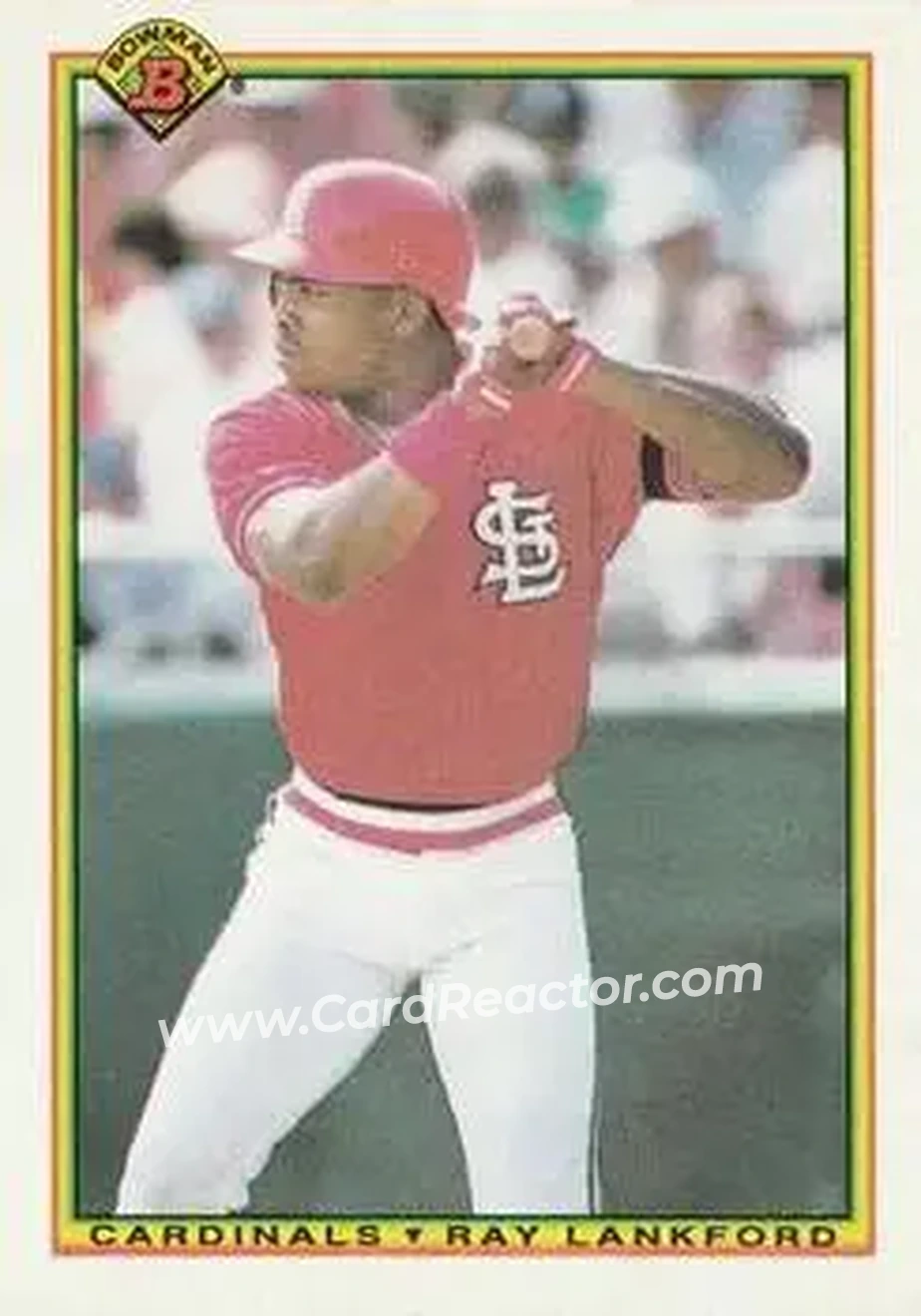1990 Bowman #192 - Ray Lankford - St. Louis Cardinals - Front 1990 Bowman #192 - Ray Lankford - St. Louis Cardinals - Front