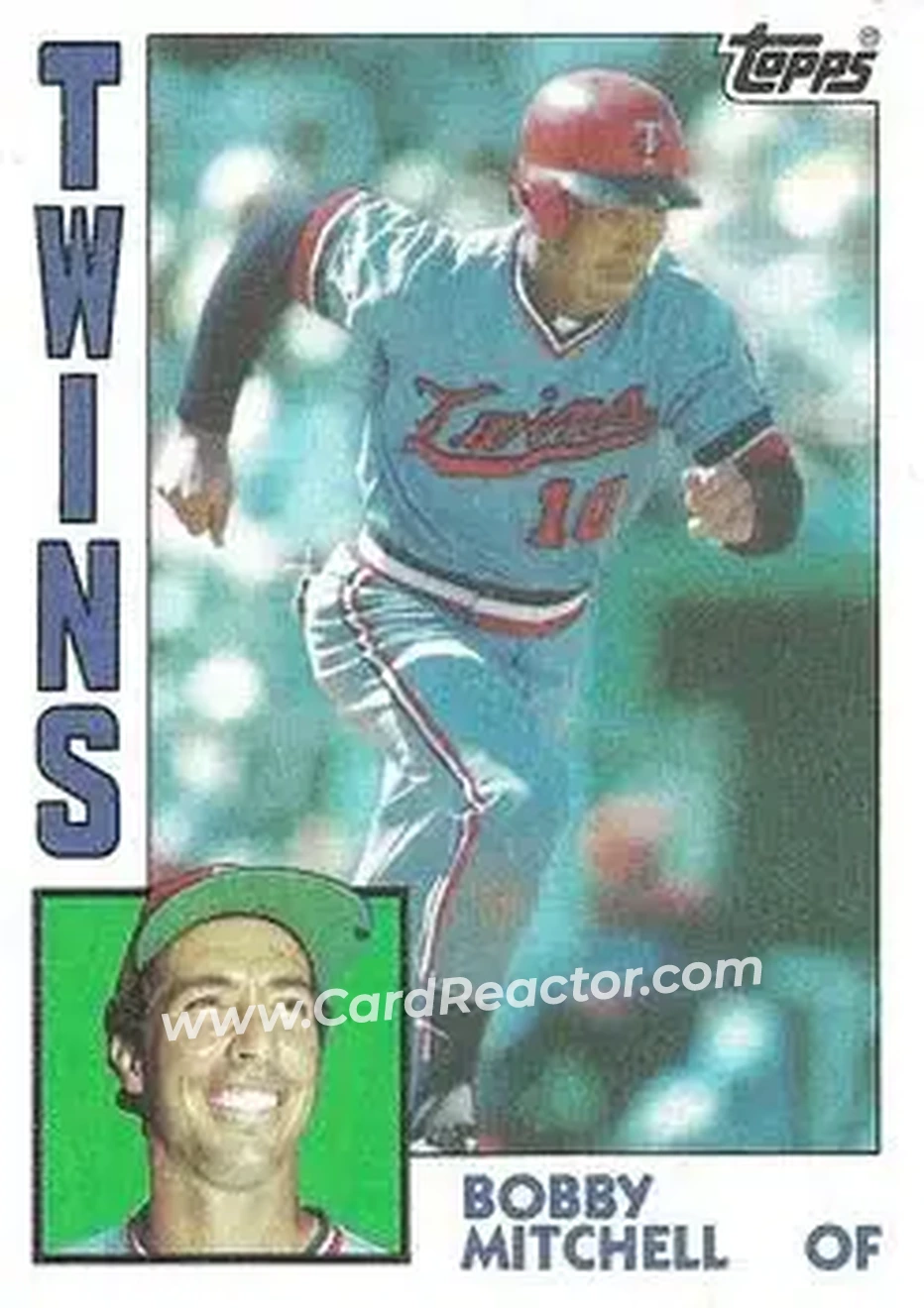1984 Topps #307 - Bobby Mitchell - Minnesota Twins - Front