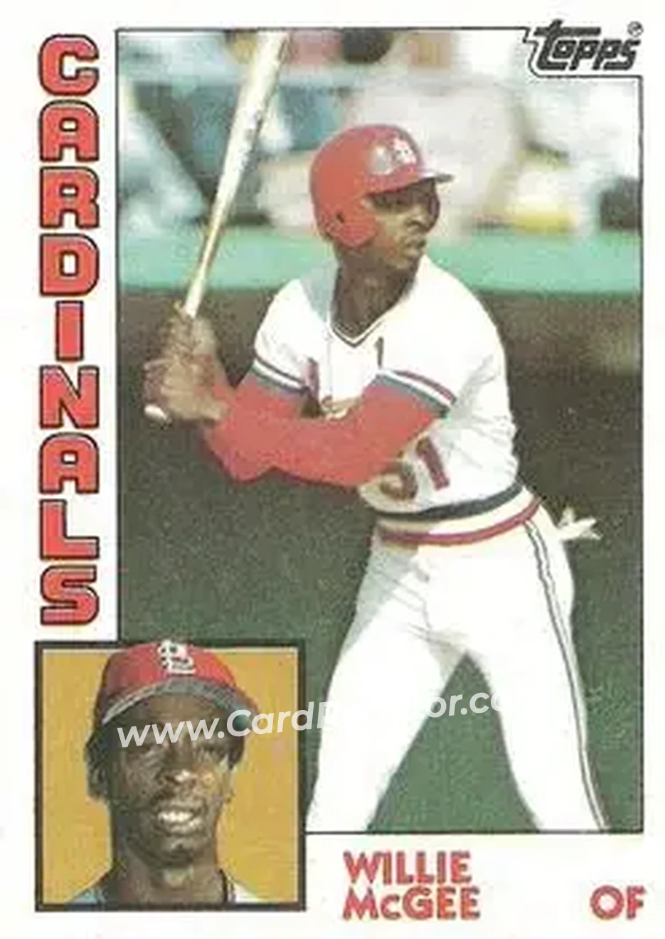 1984 Topps #310 - Willie McGee - St. Louis Cardinals - Front