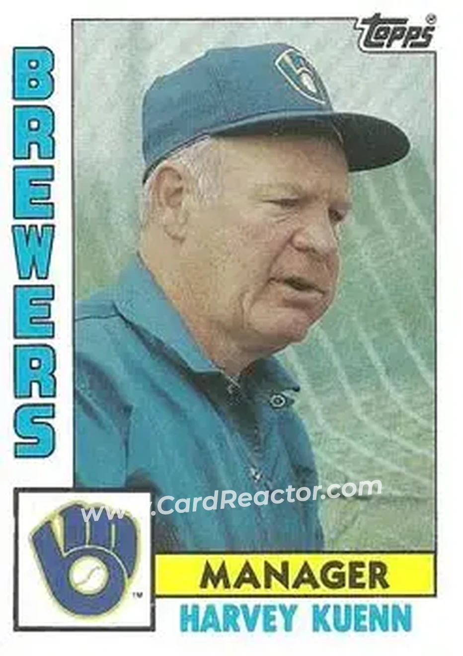 1984 Topps #321 - Harvey Kuenn - Milwaukee Brewers - Front