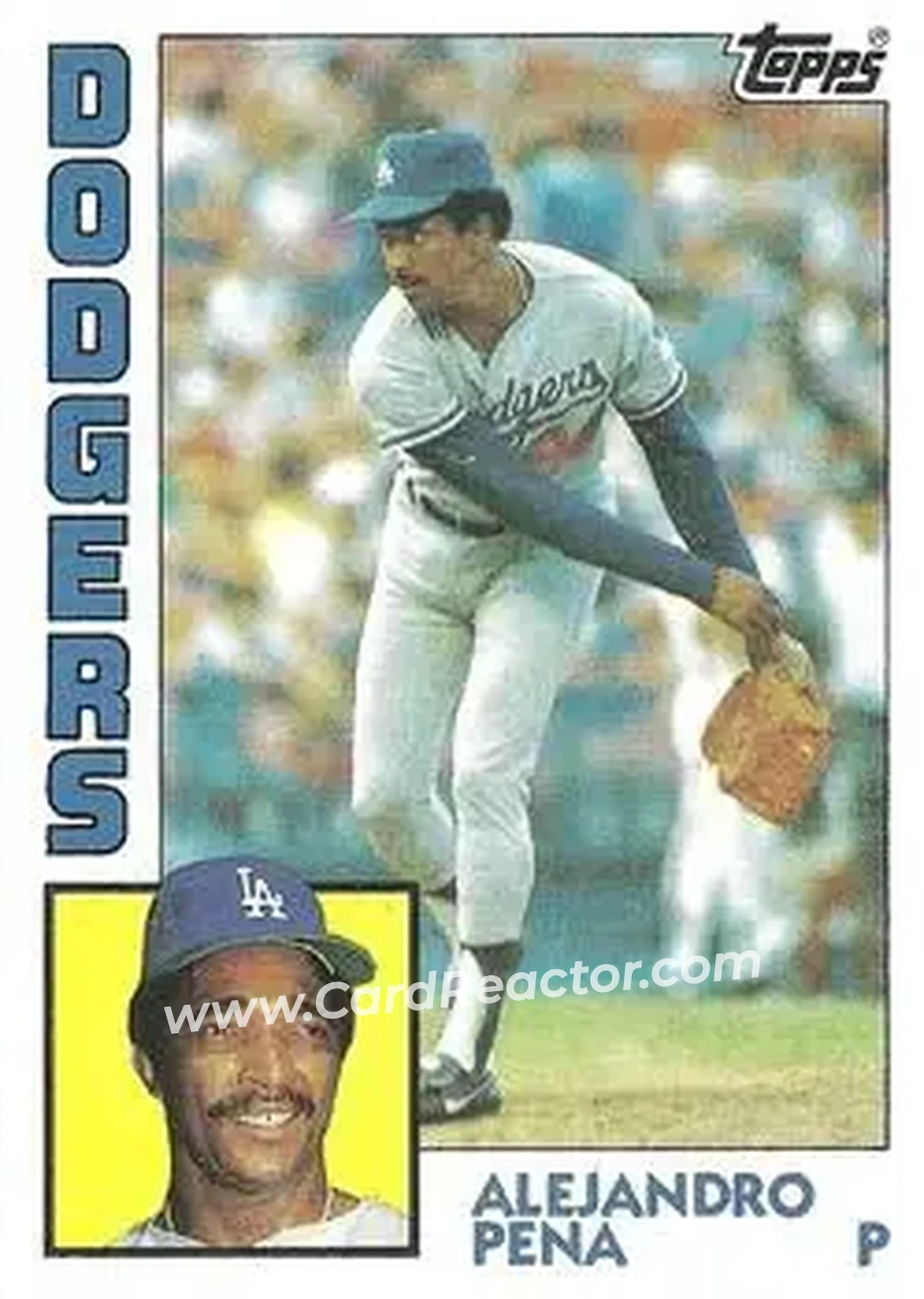 1984 Topps #324 - Alejandro Pena - Los Angeles Dodgers - Front 1984 Topps #324 - Alejandro Pena - Los Angeles Dodgers - Front