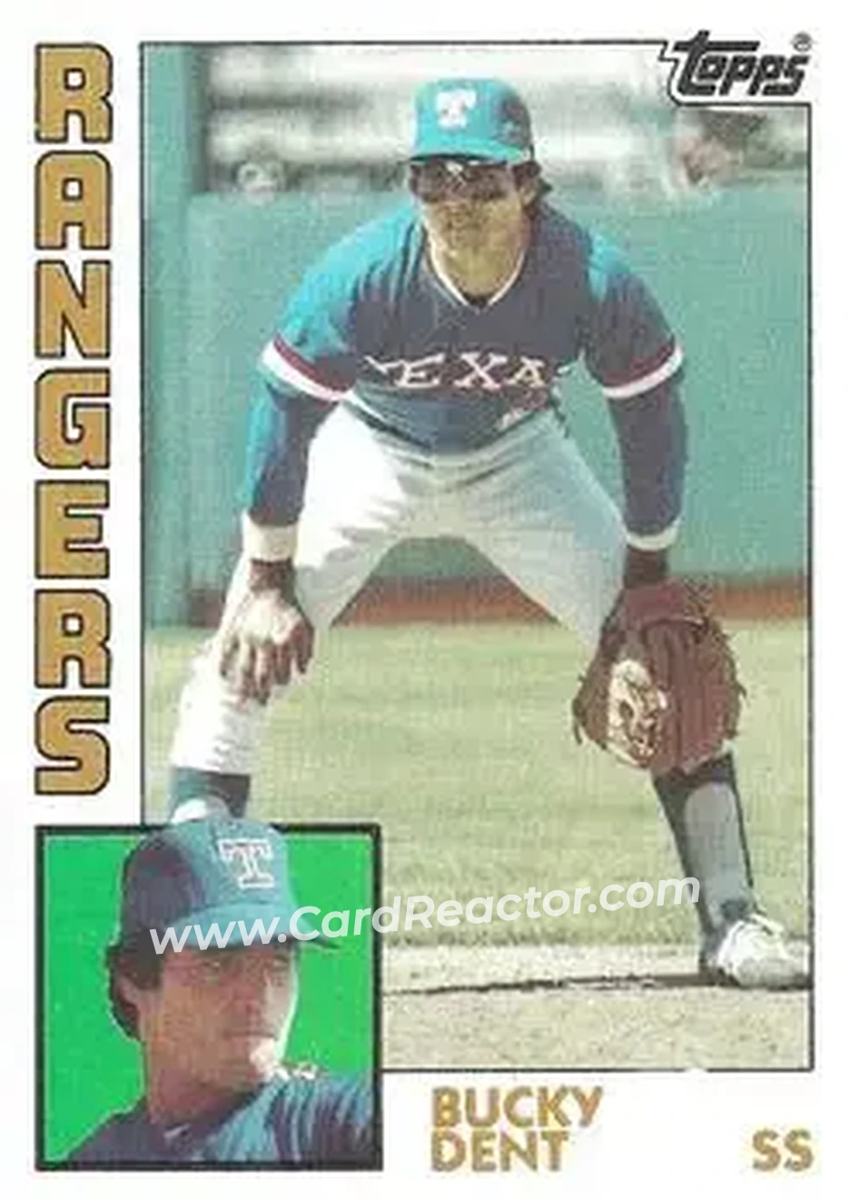 1984 Topps #331 - Bucky Dent - Texas Rangers - Front 1984 Topps #331 - Bucky Dent - Texas Rangers - Front