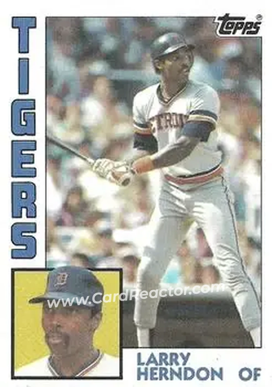 1984 Topps #333 - Larry Herndon - Detroit Tigers - Front