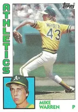 1984 Topps #338 - Mike Warren - Oakland Athletics