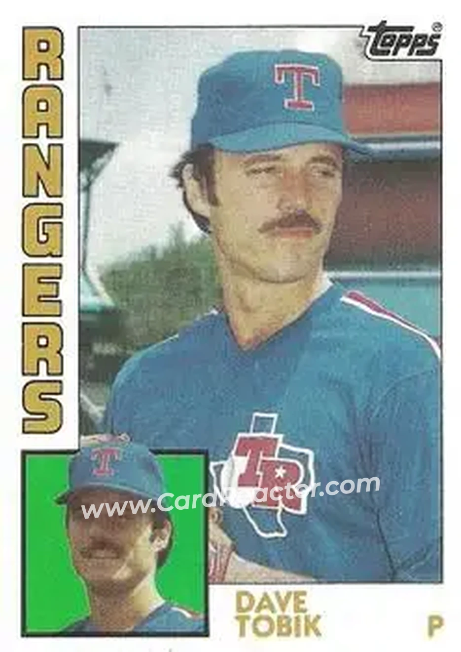 1984 Topps #341 - Dave Tobik - Texas Rangers - Front