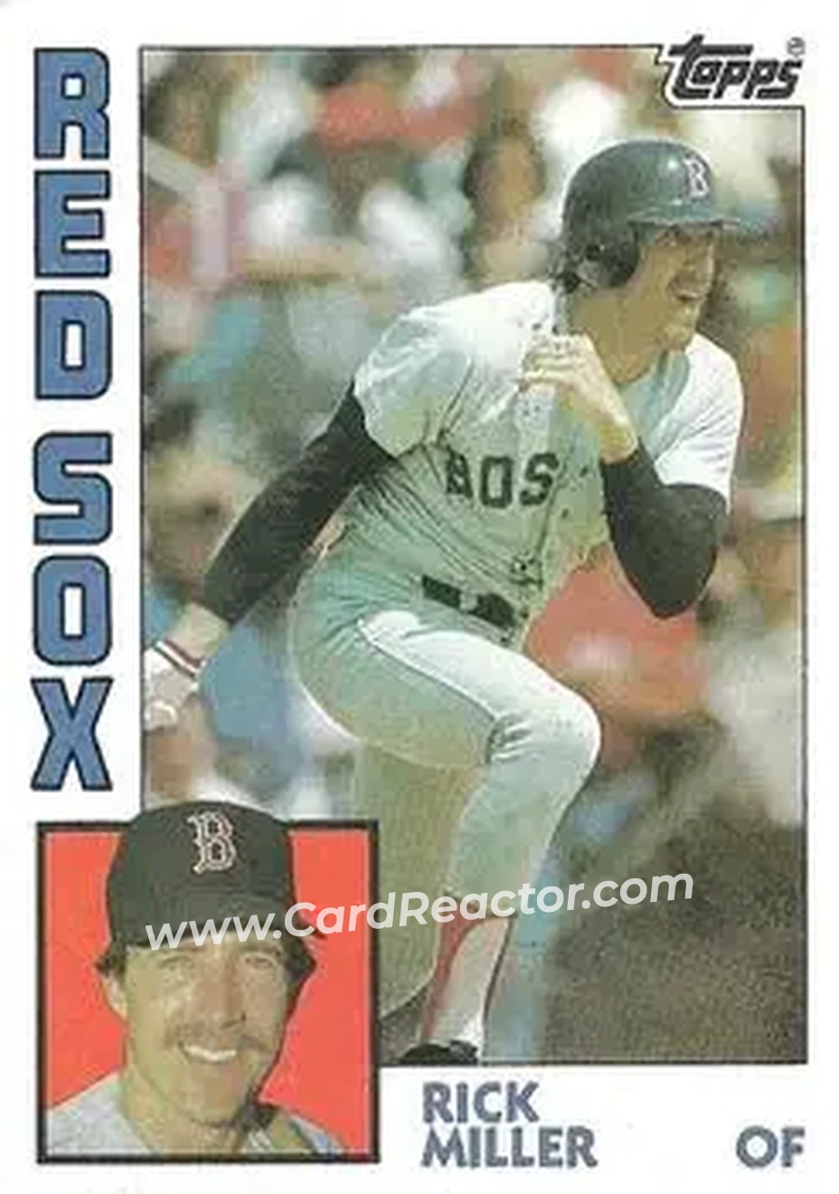 1984 Topps #344 - Rick Miller - Boston Red Sox - Front