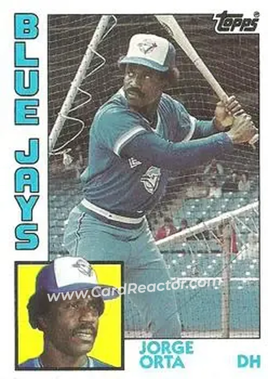 1984 Topps #312 - Jorge Orta - Toronto Blue Jays - Front