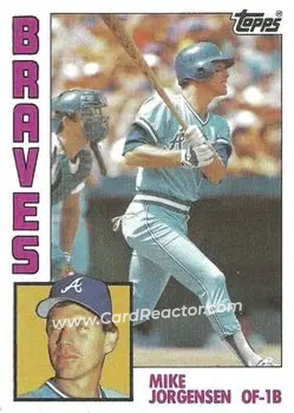 1984 Topps #313 - Mike Jorgensen - Atlanta Braves - Front