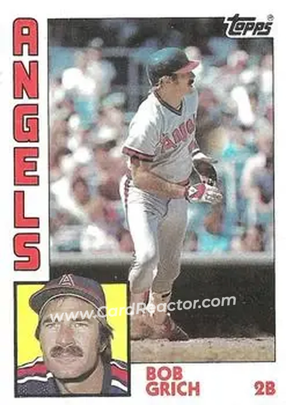 1984 Topps #315 - Bob Grich - California Angels - Front
