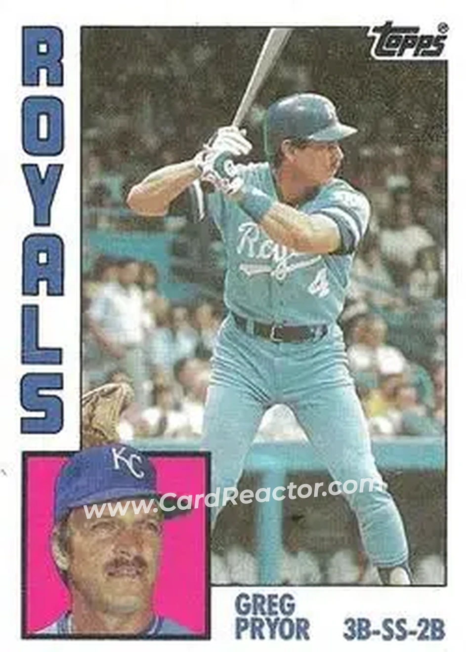 1984 Topps #317 - Greg Pryor - Kansas City Royals - Front