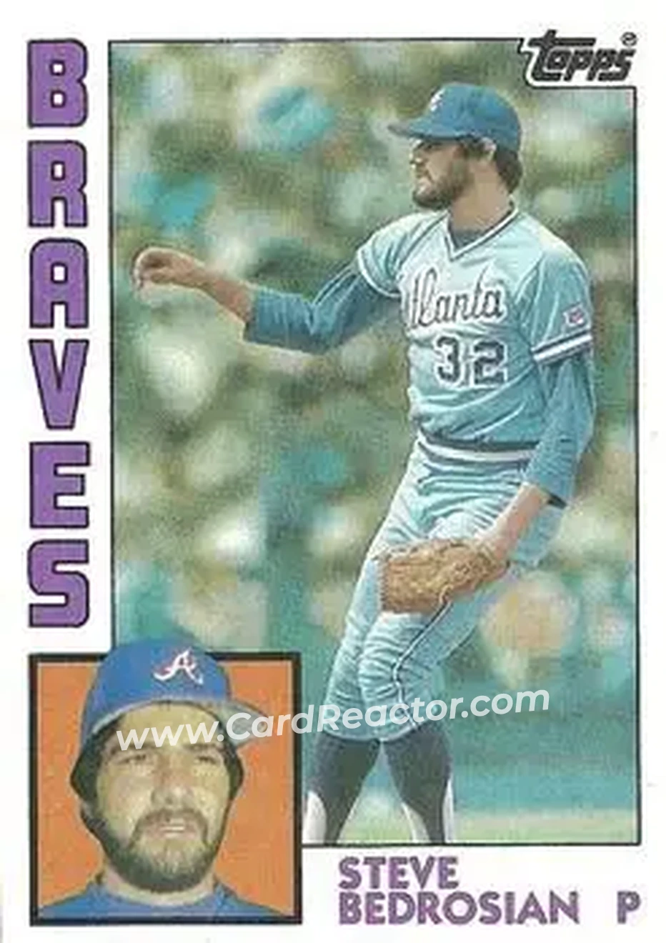 1984 Topps #365 - Steve Bedrosian - Atlanta Braves - Front