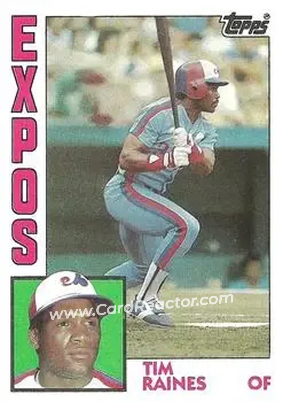 1984 Topps #370 - Tim Raines - Montreal Expos - Front 1984 Topps #370 - Tim Raines - Montreal Expos - Front