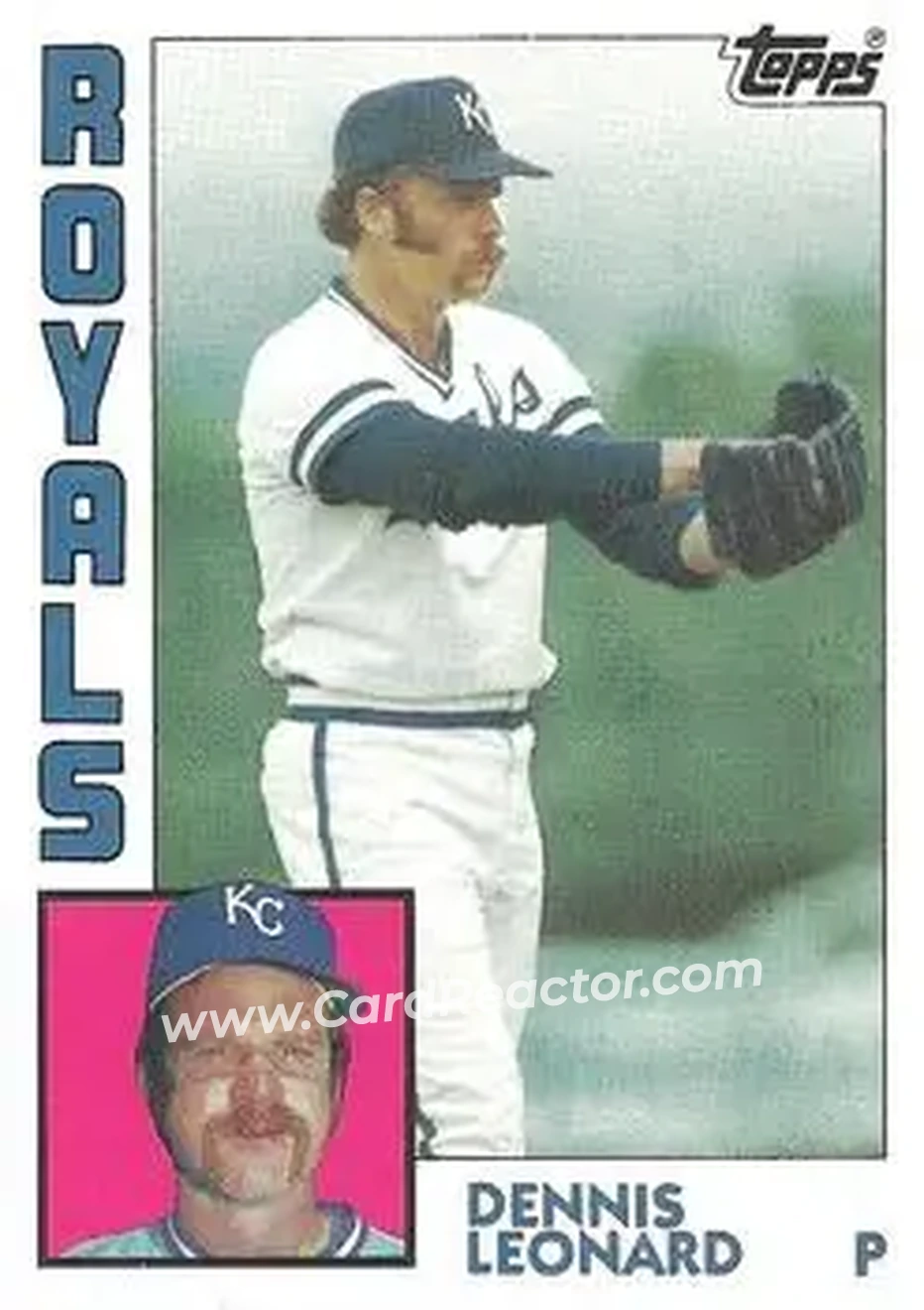 1984 Topps #375 - Dennis Leonard - Kansas City Royals - Front