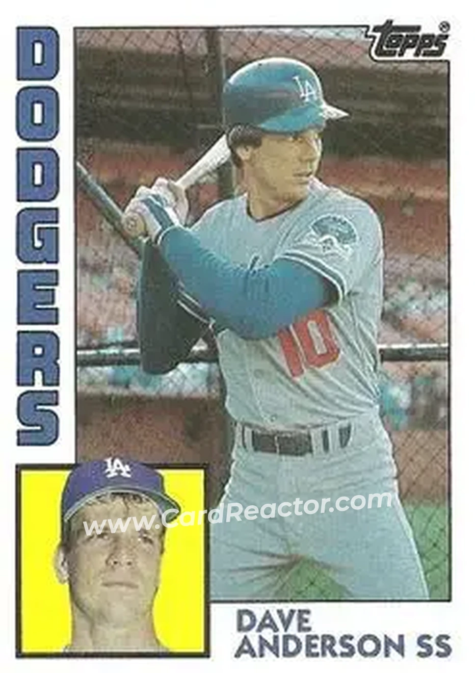 1984 Topps #376 - Dave Anderson - Los Angeles Dodgers - Front
