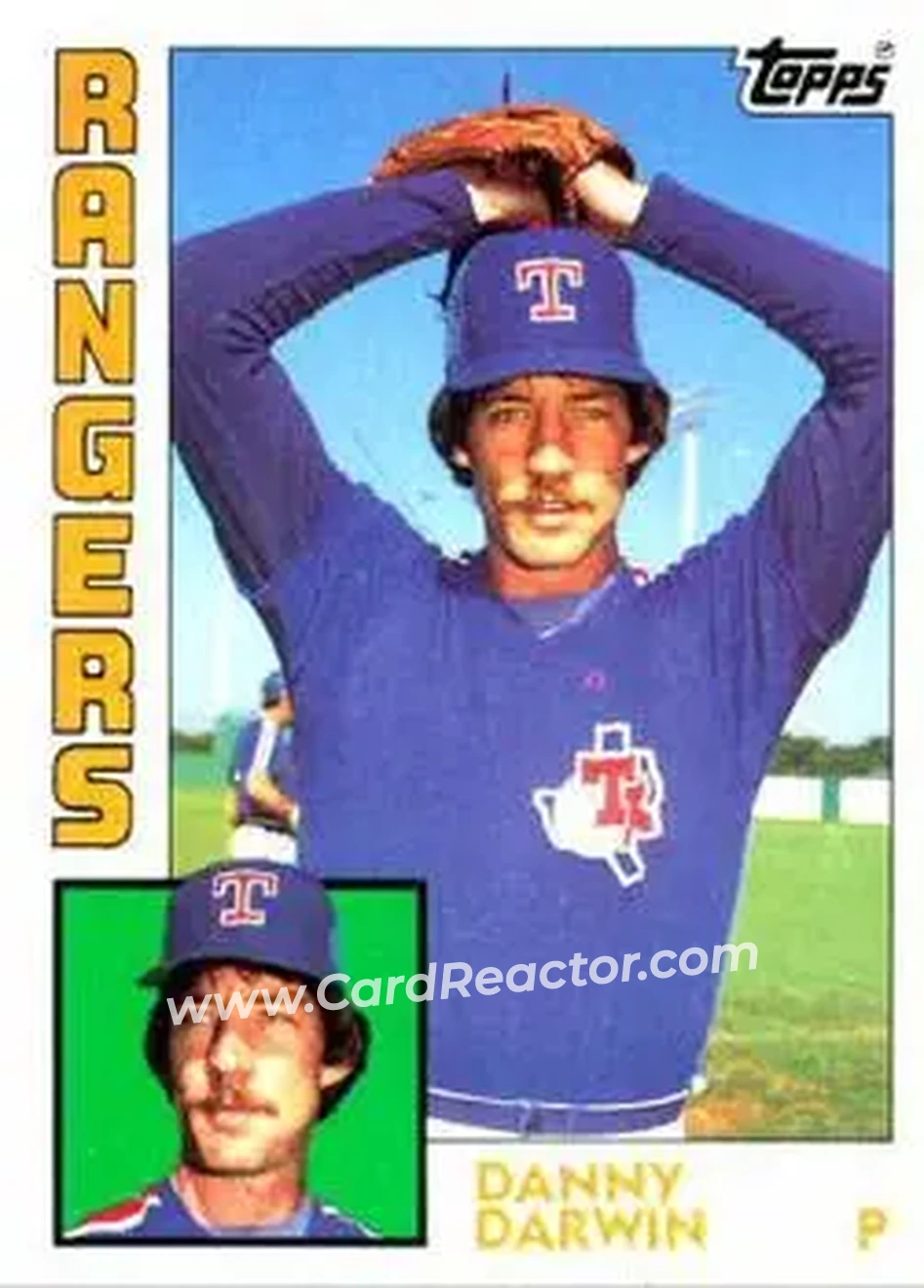 1984 Topps #377 - Danny Darwin - Texas Rangers - Front 1984 Topps #377 - Danny Darwin - Texas Rangers - Front
