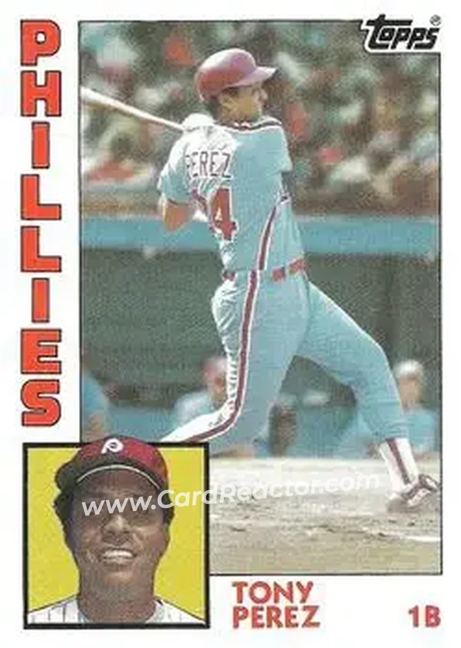 1984 Topps #385 - Tony Pérez - Philadelphia Phillies - Front