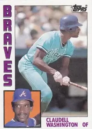 1984 Topps #410 - Claudell Washington - Atlanta Braves