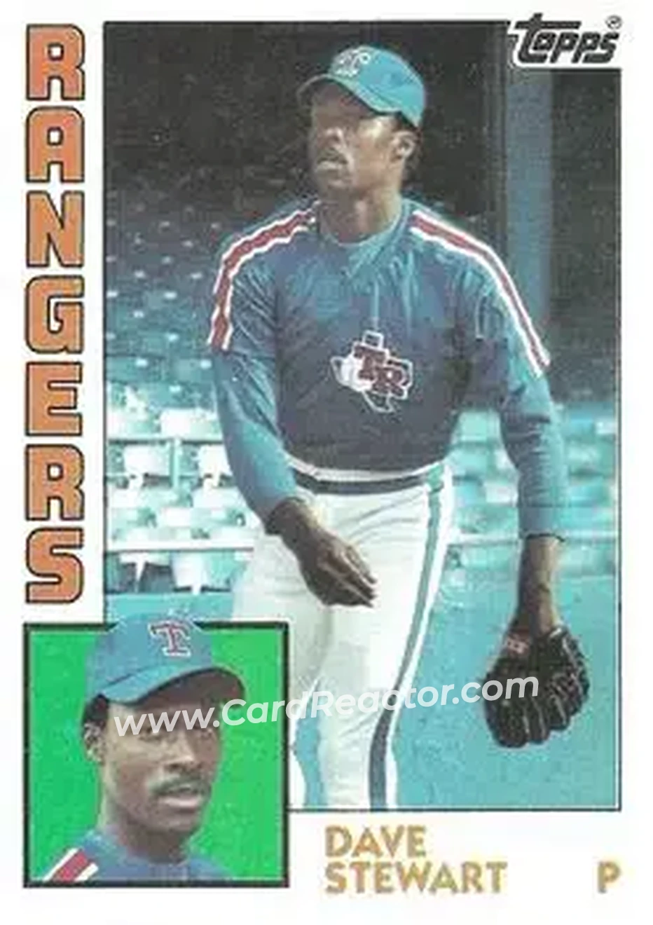 1984 Topps #352 - Dave Stewart - Texas Rangers - Front