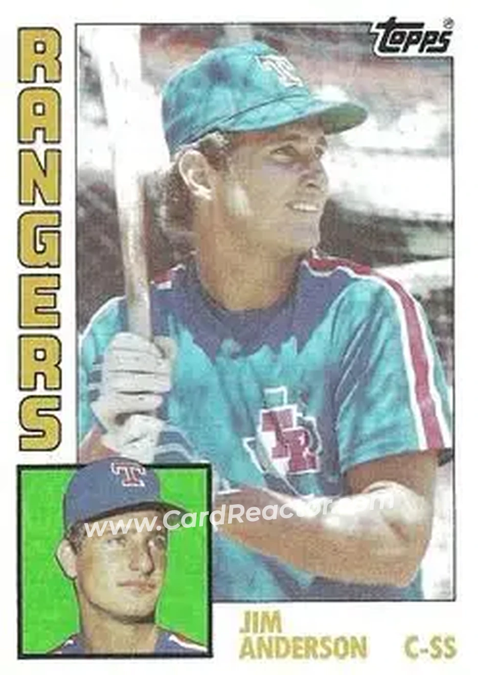 1984 Topps #353 - Jim Anderson - Texas Rangers - Front