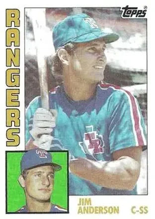 1984 Topps #353 - Jim Anderson - Texas Rangers