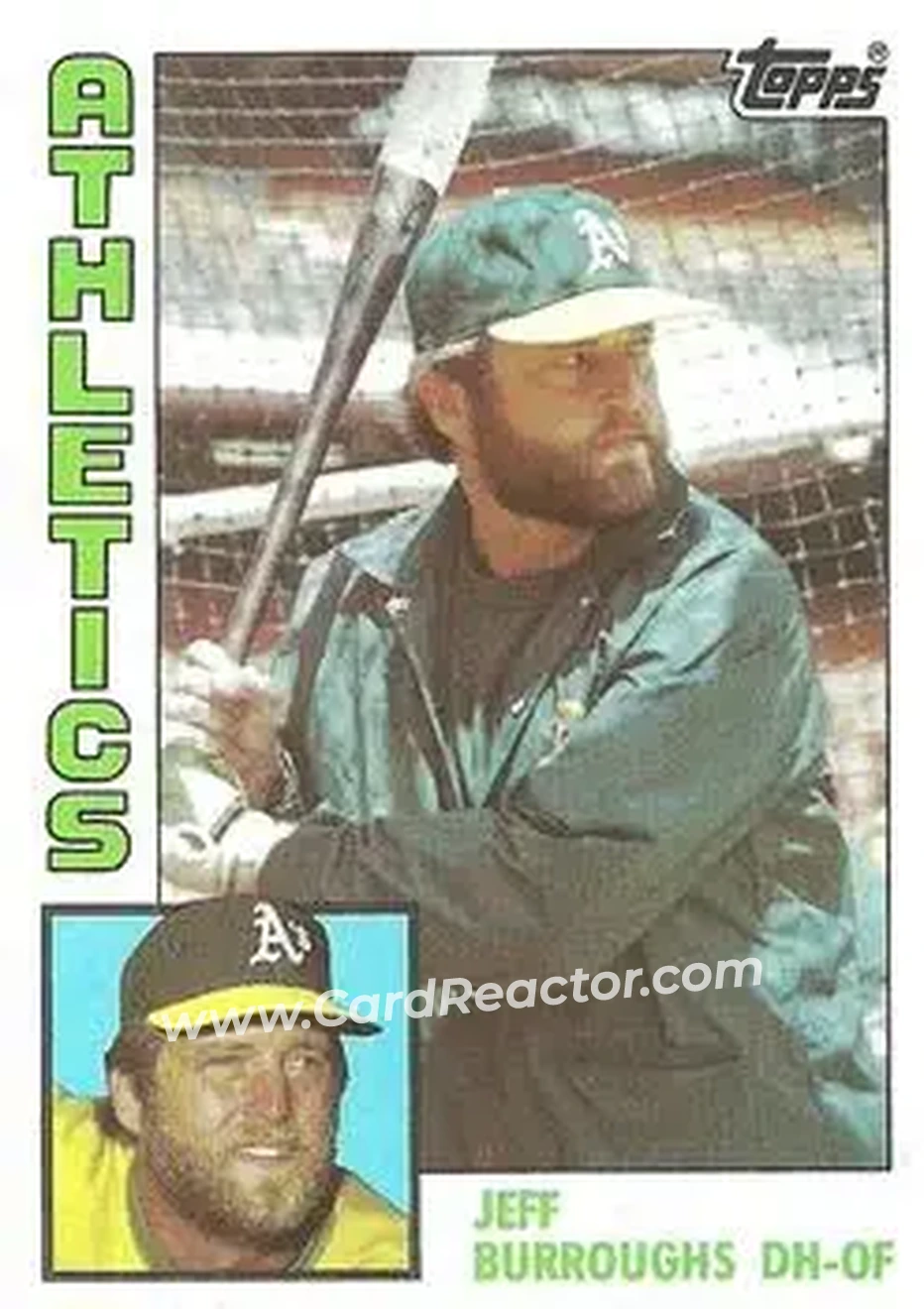 1984 Topps #354 - Jeff Burroughs - Oakland Athletics - Front