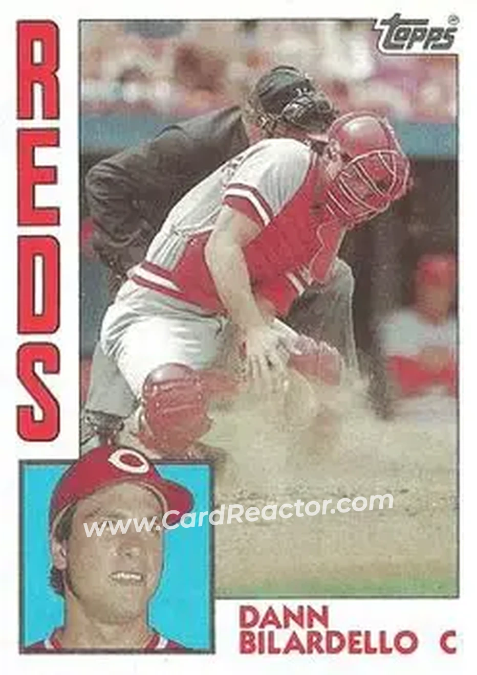 1984 Topps #424 - Dann Bilardello - Cincinnati Reds - Front