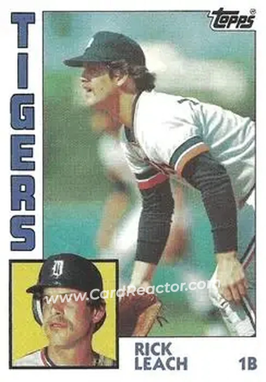1984 Topps #427 - Rick Leach - Detroit Tigers - Front