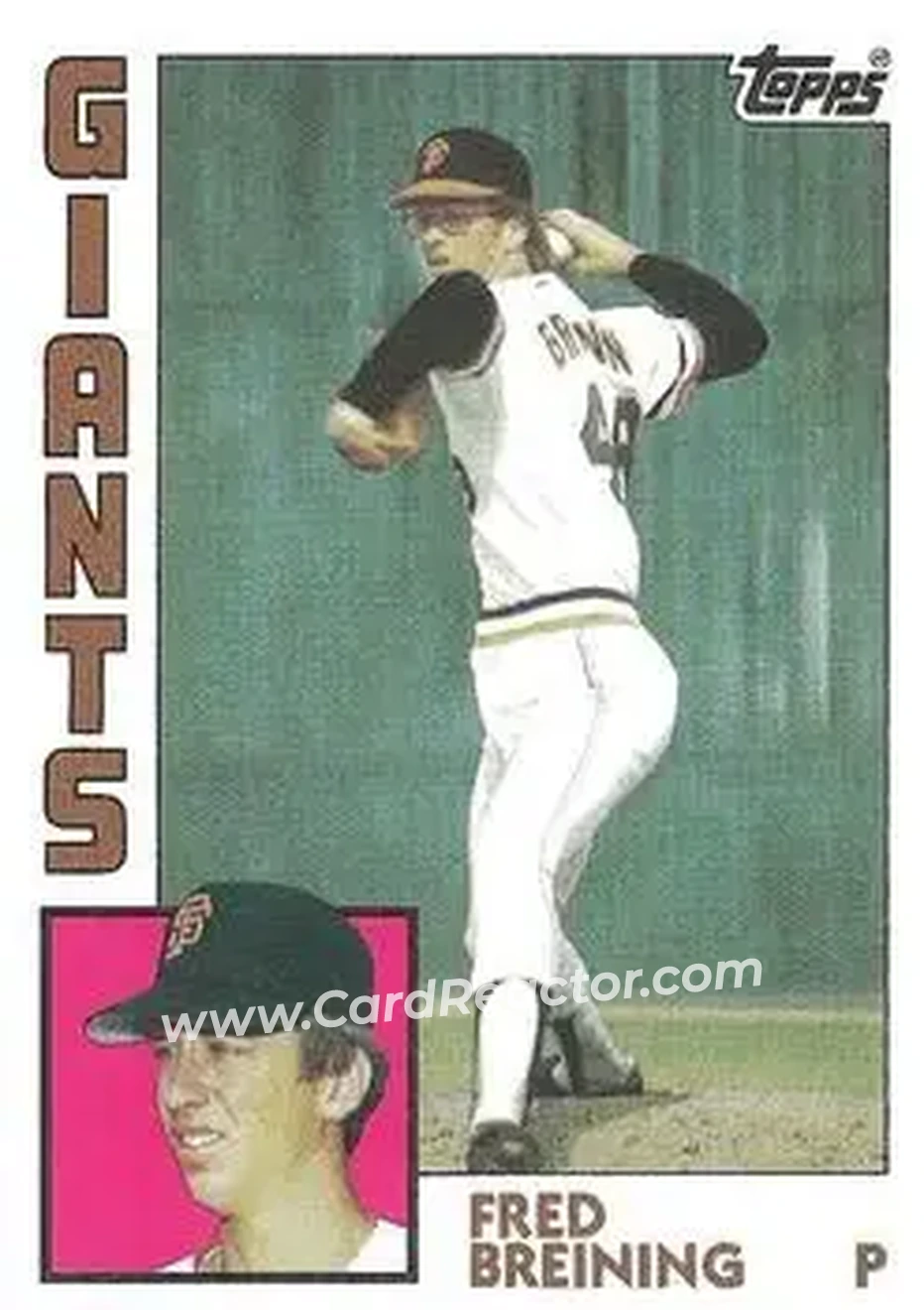 1984 Topps #428 - Fred Breining - San Francisco Giants - Front 1984 Topps #428 - Fred Breining - San Francisco Giants - Front