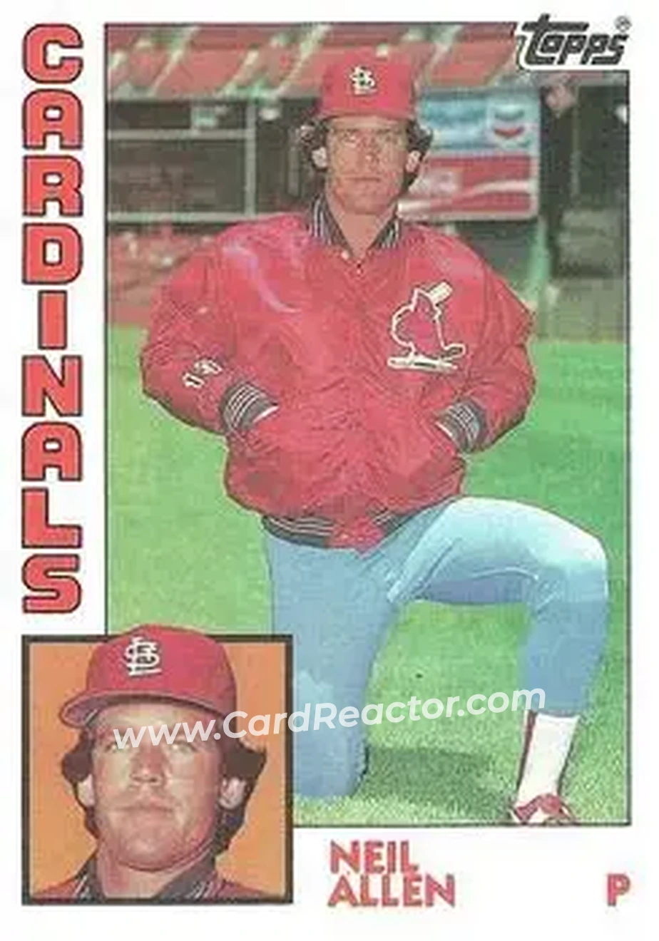 1984 Topps #435 - Neil Allen - St. Louis Cardinals - Front 1984 Topps #435 - Neil Allen - St. Louis Cardinals - Front