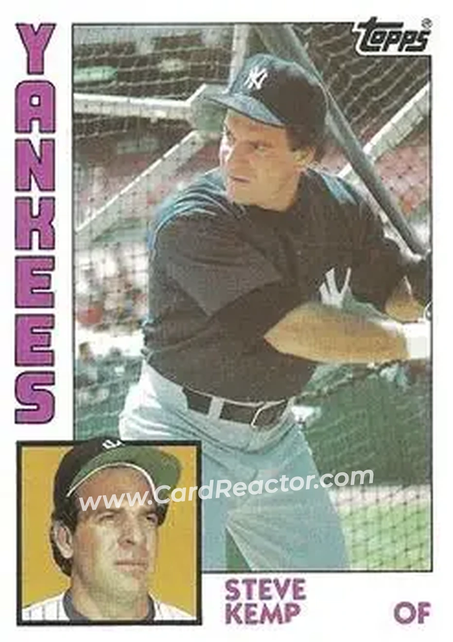 1984 Topps #440 - Steve Kemp - New York Yankees - Front