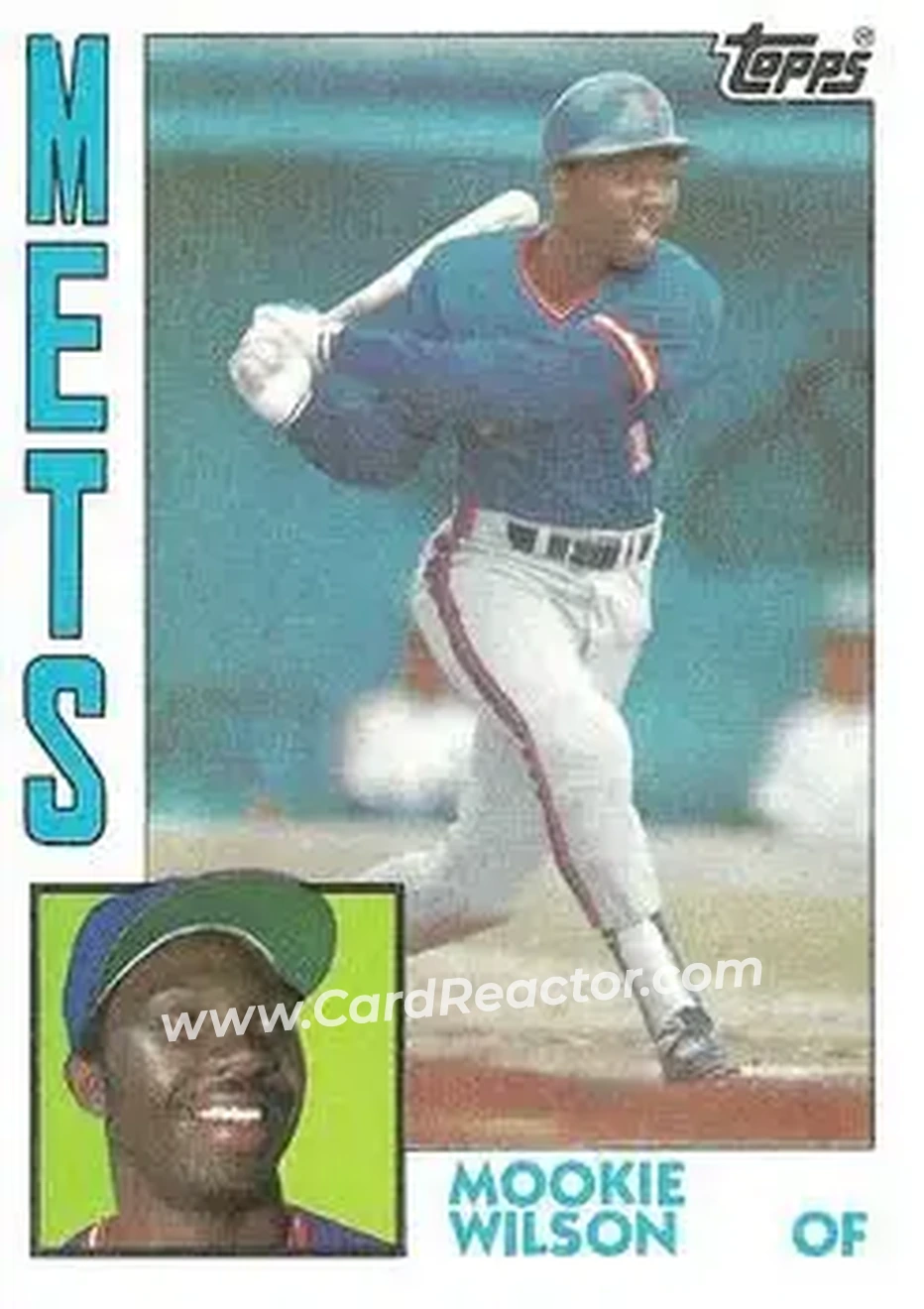 1984 Topps #465 - Mookie Wilson - New York Mets - Front