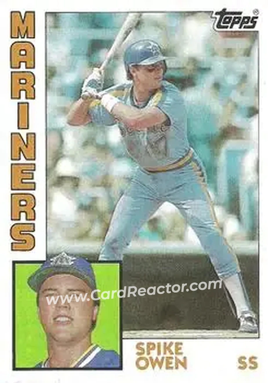 1984 Topps #413 - Spike Owen - Seattle Mariners - Front