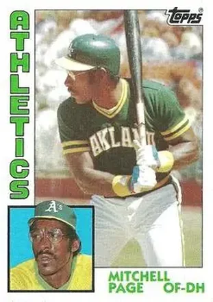 1984 Topps #414 - Mitchell Page - Oakland Athletics 1984 Topps #414 - Mitchell Page - Oakland Athletics