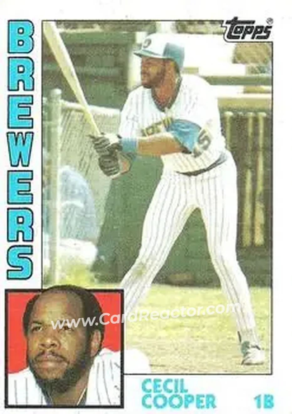 1984 Topps #420 - Cecil Cooper - Milwaukee Brewers - Front