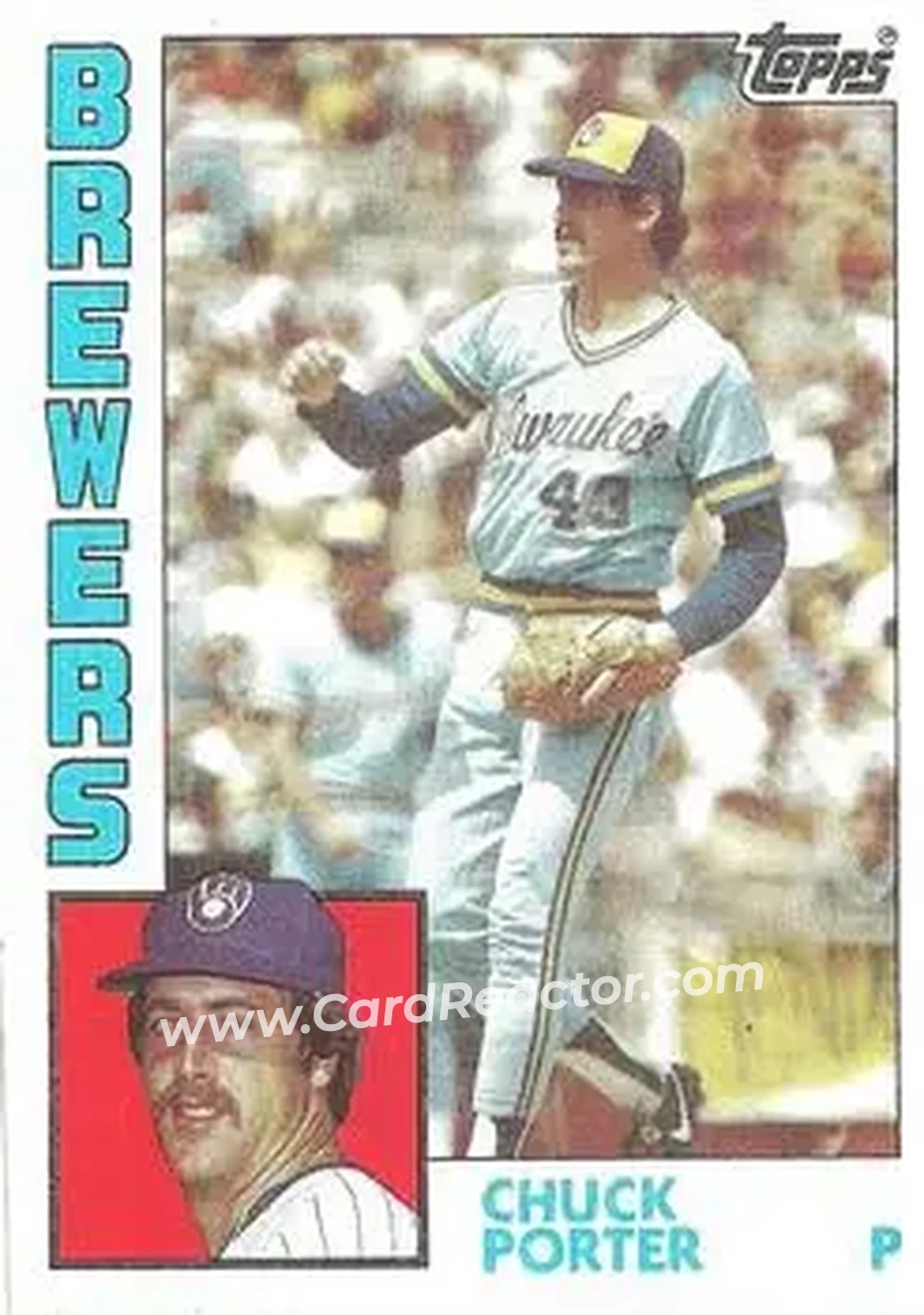 1984 Topps #452 - Chuck Porter - Milwaukee Brewers - Front