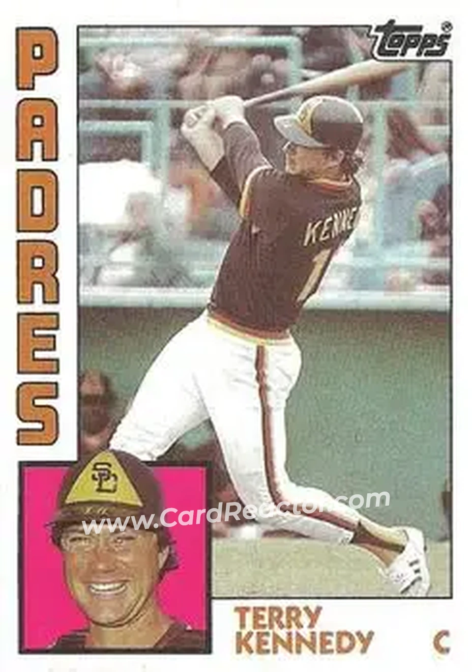 1984 Topps #455 - Terry Kennedy - San Diego Padres - Front