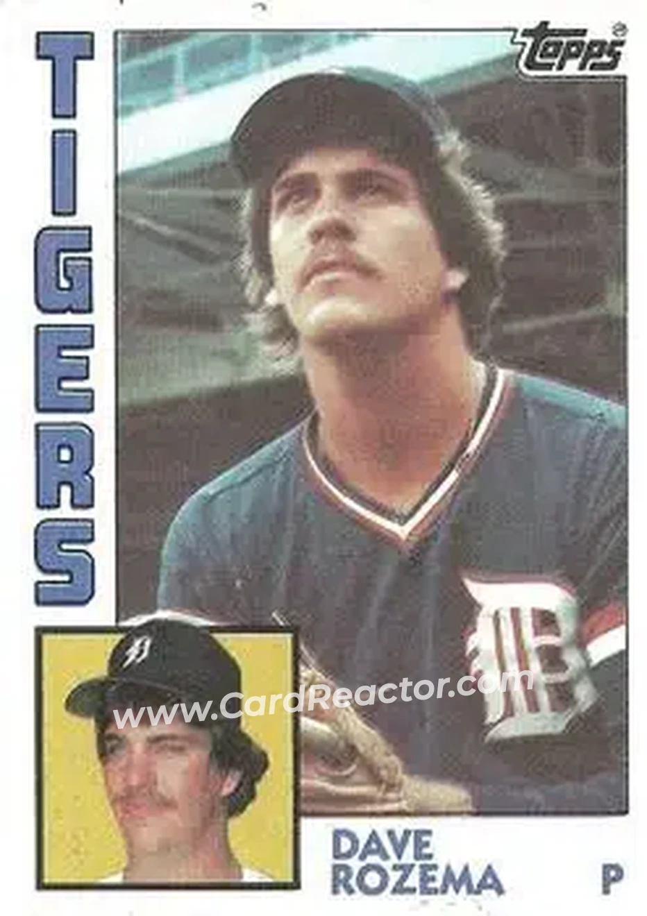 1984 Topps #457 - Dave Rozema - Detroit Tigers - Front