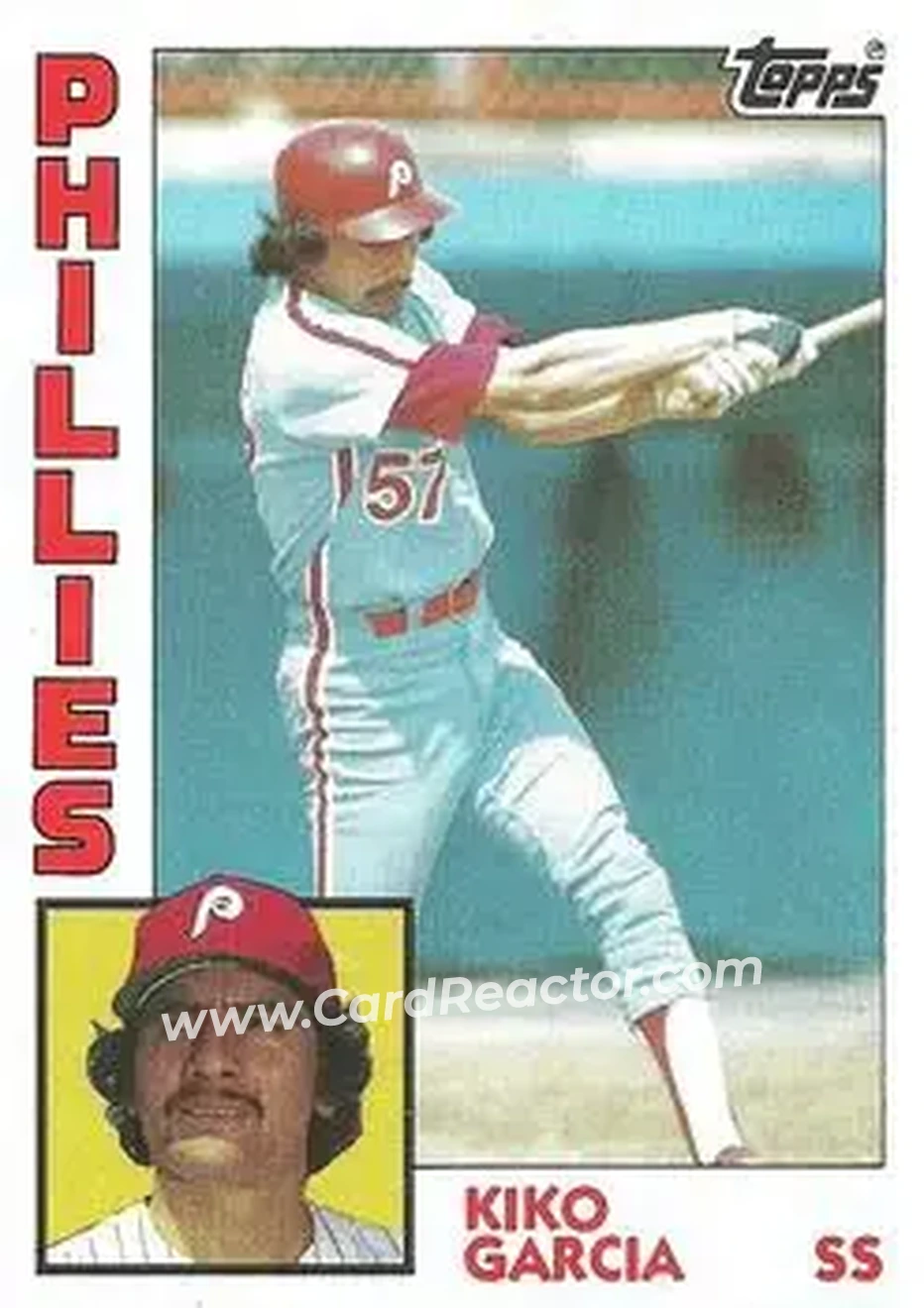 1984 Topps #458 - Kiko Garcia - Philadelphia Phillies - Front