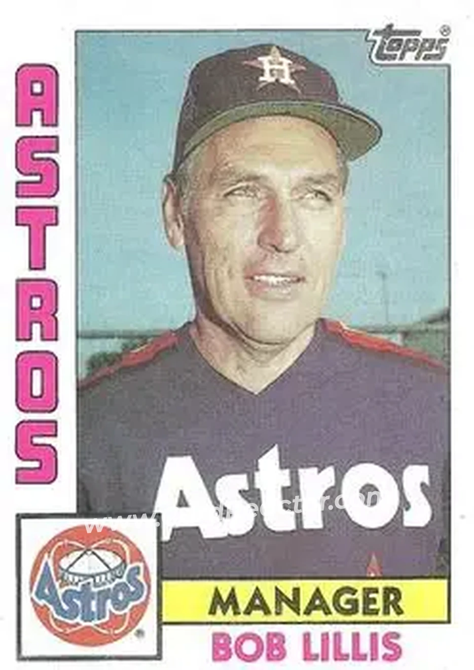 1984 Topps #441 - Bob Lillis - Houston Astros - Front
